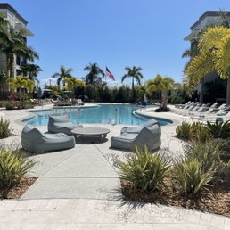 A view of the beautiful pool area