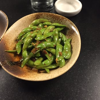 KA Sushi - Spicy edamame. Eh, too messy for not spicy. I'd do the reg edamame. - Japanese Near Me - Houston, Texas