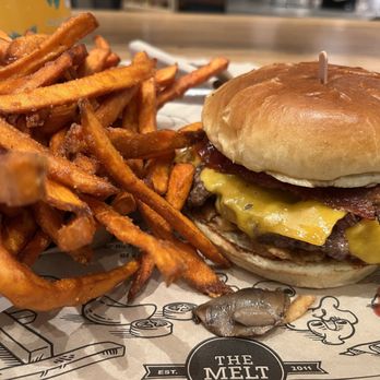 The Melt - BBQ BACON MELTBURGER SWEET POTATO FRIES - Sandwiches Near Me - Folsom, California The Melt - BBQ BACON MELTBURGER SWEET POTATO FRIES - Sandwiches Near Me - Folsom, California
