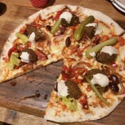East End Yiros - Pickles on a pizza, awesome