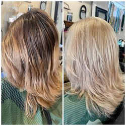 Black Velvet Hair Studio By Bethany - She hadn't done her hair in years and wanted to be blonde like back in the day! We lifted her red tones right out!