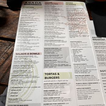 Asada Cantina + Kitchen - Menu - Tacos Near Me - San Clemente, California