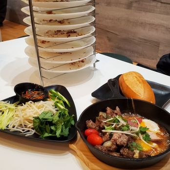 Soufend Cafe & Eatery - Banh uot rice roll tower - Cafes Near Me - Seattle, Washington