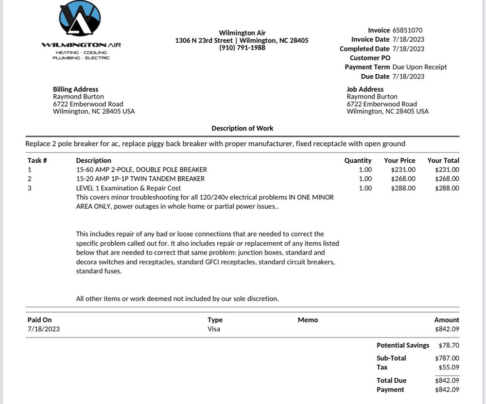 Slide of Blaze Heating, Cooling, Electrical & Plumbing - Cape Fear