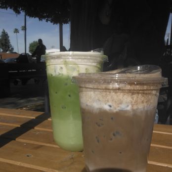 Coft - flan matcha and hojicha - Coffee & Tea Near Me - Chino, California Coft - flan matcha and hojicha - Coffee & Tea Near Me - Chino, California