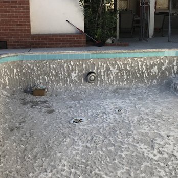 Del Rey Pool Plastering - Plaster removed and tile repaired - Pool & Hot Tub Service Near Me - San Fernando, California