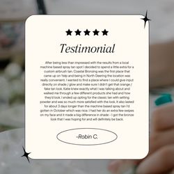 Coastal Bronzing - Customer review, in salon, classic tan
