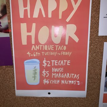 Antique Taco - Happy hour menu - Bars Near Me - Chicago, Illinois