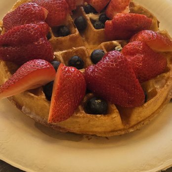 Waffles Cafe - Gluten-free waffle with berries - Coffee & Tea Near Me - Las Vegas, Nevada