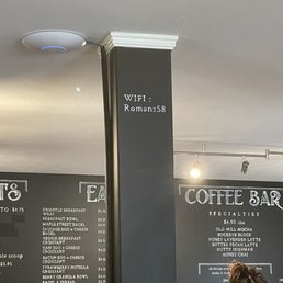 menus on the wall
