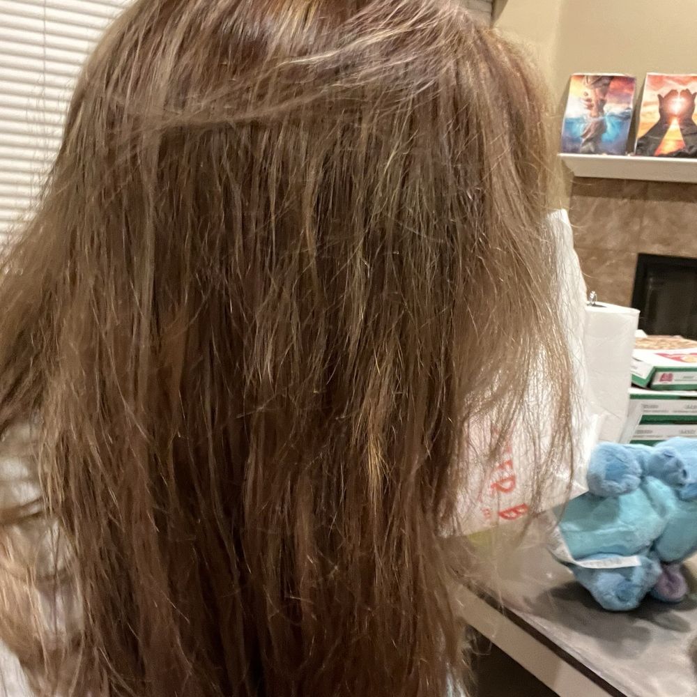 Lavish Locks Salon - Before pic of work done by another hair stylist - Hair Salons Near Me - Wildomar, California