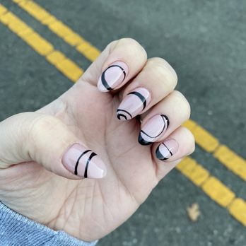 Infinity Nail Bar - Folded fingers to show nail design - Nail Salons Near Me - Federal Way, Washington