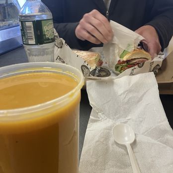 Soup Thyme - Husband's sandwich but who cares about that, this is the soup. - Sandwiches Near Me - Monroe, Connecticut