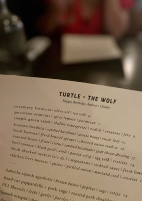 Menu photo 6 Turtle + The Wolf Montclair, NJ