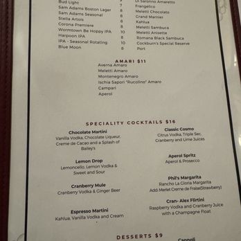 L'Osteria - Menu - Italian Near Me - Boston, Massachusetts