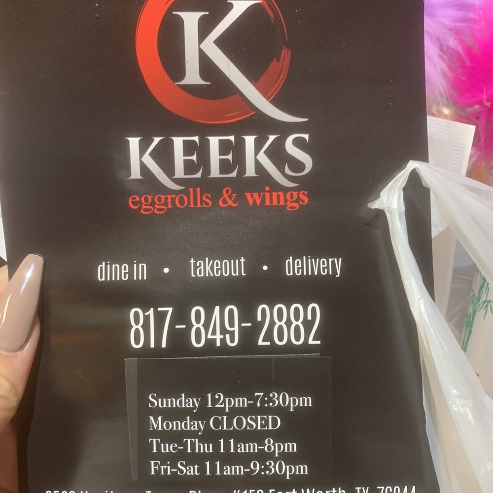 KEEKS Eggrolls & Wings - Hours - Asian Fusion Near Me - Keller, Texas KEEKS Eggrolls & Wings - Hours - Asian Fusion Near Me - Keller, Texas