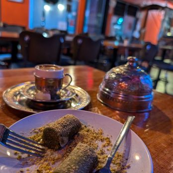 Troy ATX - Turkish Coffee with Pistachio Rolls - Turkish Near Me - Austin, Texas Troy ATX - Turkish Coffee with Pistachio Rolls - Turkish Near Me - Austin, Texas