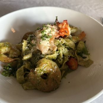 Extra Virgin Bistro - Shrimp pasta with lobster tail - Mediterranean Near Me - Saint John, Virgin Islands