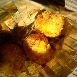 Cuisino'mad - Dégustation du jour bonjour ! 5 boulettes de risotto champignons/emmental panées à 3€