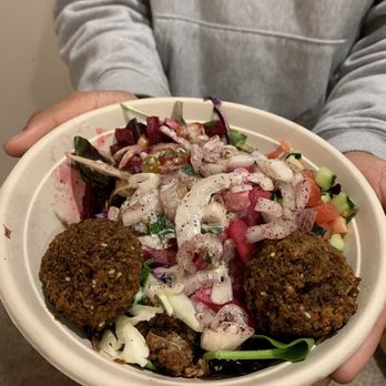 SAJJ Mediterranean - Falafel Salad Bowl - Mediterranean Near Me - San Ramon, California SAJJ Mediterranean - Falafel Salad Bowl - Mediterranean Near Me - San Ramon, California