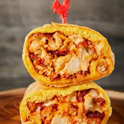 Cluck & Blaze - My first time to try breakfast Burrito and it was delicious. Everything was perfectly seasoning!