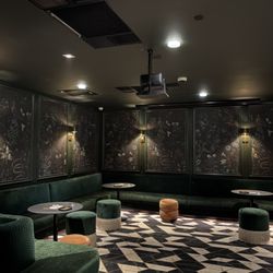 High Rollers Dispensary - Consumption Lounge with Projector