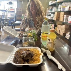 Caribe Breeze Food Market - Chicken, yellow rice and pinto beans for lunch!