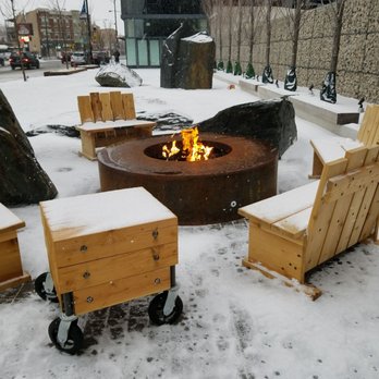 Colectivo Coffee Logan Square - Outside Fire Pit Patio - Coffee & Tea Near Me - Chicago, Illinois