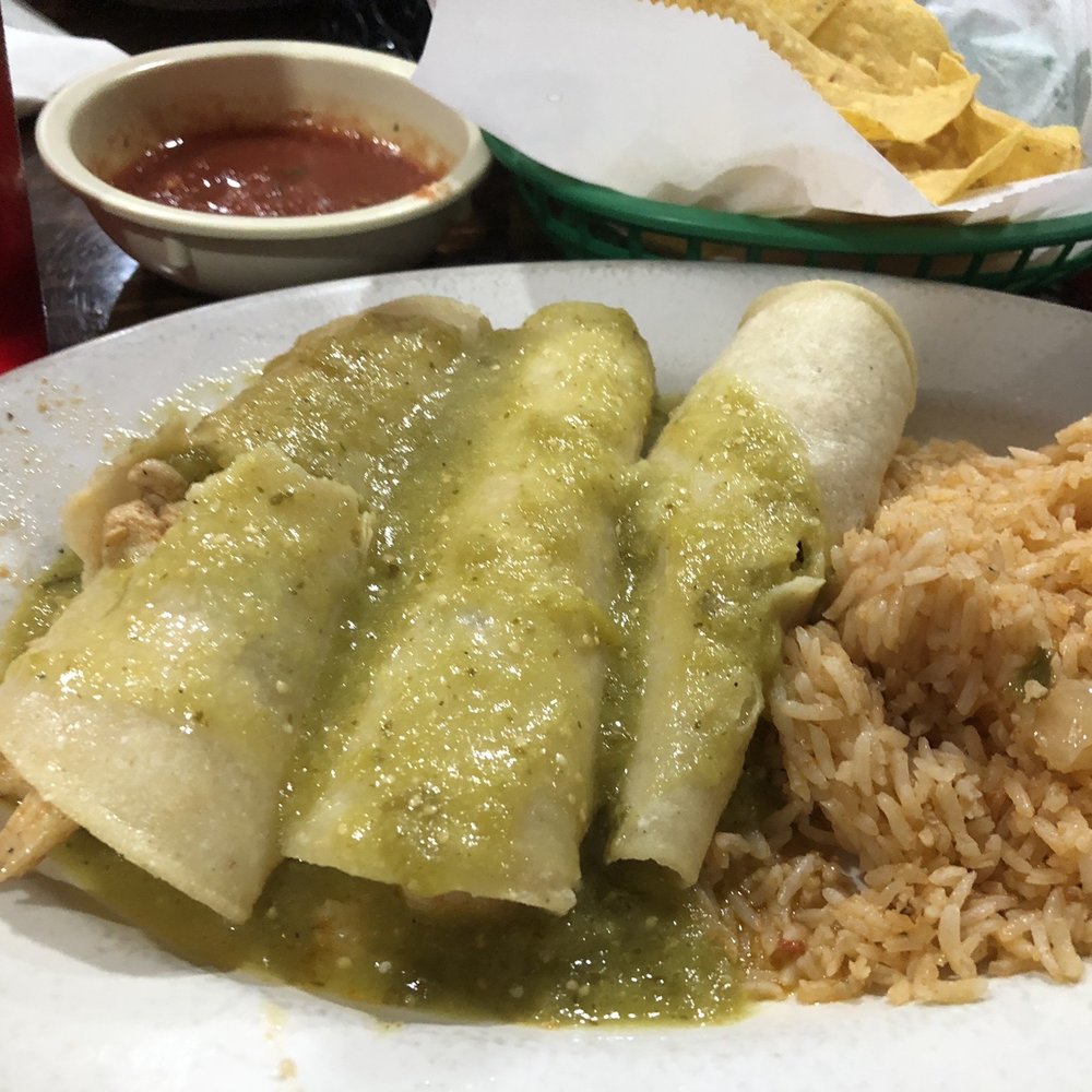 Enchiladas Verdes sans cheese and sour cream Enchiladas Verdes sans cheese and sour cream
