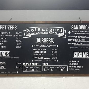 SolBurgers - Our menu - Burgers Near Me - George West, Texas SolBurgers - Our menu - Burgers Near Me - George West, Texas