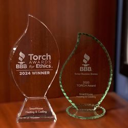 SmartHouse Heating and Cooling - SmartHouse is a proud 2-time recipient of the Better Business Bureau's Torch Award for ethics and integrity!