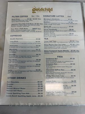 Menu photo 4 Goldchild Coffee Roasters San Diego, CA Menu photo 4 Goldchild Coffee Roasters San Diego, CA