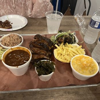 Bare Bones BBQ & Jerk - Peas and rice, collard greens, beans, ribs, Mac & Cheese, french fries more wings - Barbeque Near Me - Pembroke Pines, Florida