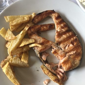 Aslan Restaurant - Grilled salmon and French fries- delicious - Turkish Near Me - Istanbul, 34 Aslan Restaurant - Grilled salmon and French fries- delicious - Turkish Near Me - Istanbul, 34