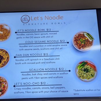 Let's Noodle - Menu 1 - Noodles Near Me - Morristown, New Jersey
