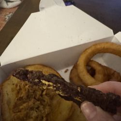 Sear Burger & Whiskey - Super thin, burnt burger patty...nothing juicy here.