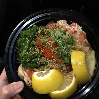 Poke Don - 2 salmon, octopus, and tuna. Extra lemon ofc! - Poke Near Me - Hayward, California Poke Don - 2 salmon, octopus, and tuna. Extra lemon ofc! - Poke Near Me - Hayward, California