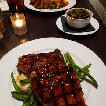 Bubba - Pork chops with green beans and mashed potatoes  Bbq meatloaf wrapped in bacon with onion rings - Southern Near Me - Des Moines, Iowa