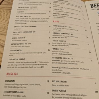 Malt Shovel Taphouse - Menu - Beer Bar Near Me - The Rocks, NSW