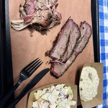 Ridgewood Brothers’ BBQ - Two meat plate with jalapeño grits and coleslaw; won't disappoint! - Barbeque Near Me - Russellville, Arkansas Ridgewood Brothers’ BBQ - Two meat plate with jalapeño grits and coleslaw; won't disappoint! - Barbeque Near Me - Russellville, Arkansas
