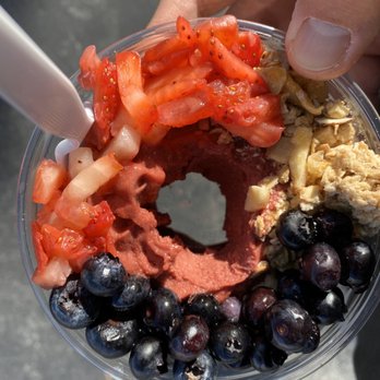 Costco - Açaí bowl donut. They filled the side of the bowl and left the middle empty. - Wholesale Stores Near Me - Alhambra, California Costco - Açaí bowl donut. They filled the side of the bowl and left the middle empty. - Wholesale Stores Near Me - Alhambra, California