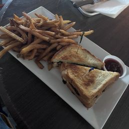 Brisket grilled cheese and fries Brisket grilled cheese and fries
