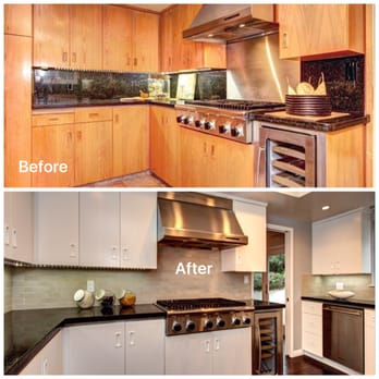 Exotic Construction - a kitchen before and after remodeling - General Contractors Near Me - San Jose, California
