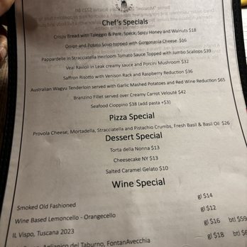 Buona Forchetta - Menu Jan 2026 - Italian Near Me - Newport Beach, California