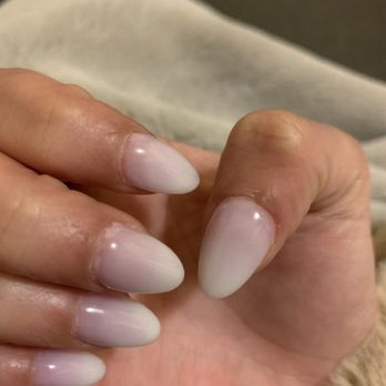 Chic Nails & Lashes - Vs what I got. Cuticles still very ugly after being charged an extra $10. This is what $75 gets you at this place - Nail Salons Near Me - Los Angeles, California