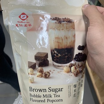 Ten Ren Tea - Brown Sugar Bubble Milk Tea flavored Popcorn - Bubble Tea Near Me - Cupertino, California