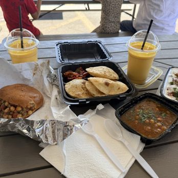 Taj Supermarket - Stuffed kulcha, chole chana puri, dahi Bhalla and mango lassi - International Grocery Near Me - Sacramento, California