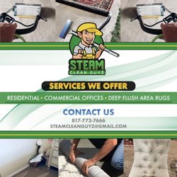 Steam Clean Guyz - Deep flush area rug specials call for prices
Commercial office carpet cleaning