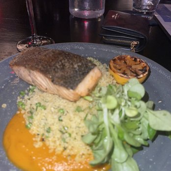 Hotel Washington - Salmon dish from the Vue Rooftop Bar in the hotel - Hotels Near Me - Washington, DC, District of Columbia Hotel Washington - Salmon dish from the Vue Rooftop Bar in the hotel - Hotels Near Me - Washington, DC, District of Columbia
