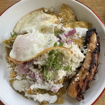 Pradera Brunch - Chilaquiles Verde w/ pork belly - Breakfast & Brunch Near Me - Baldwin Park, California Pradera Brunch - Chilaquiles Verde w/ pork belly - Breakfast & Brunch Near Me - Baldwin Park, California